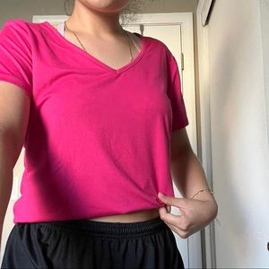 Breathable v-neck workout top